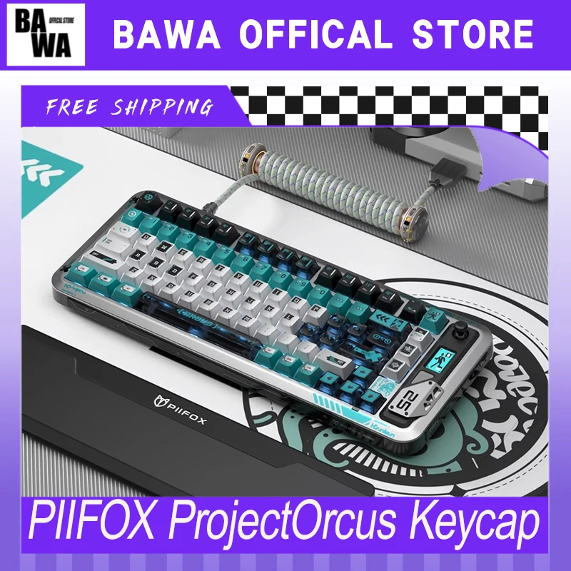 PIIFOX ProjectOrcus Keycap Set 146Key PBT Custom Translucent Keyboard Cap Cherry Profile Gaming KeyCap for Mechanical Keyboard