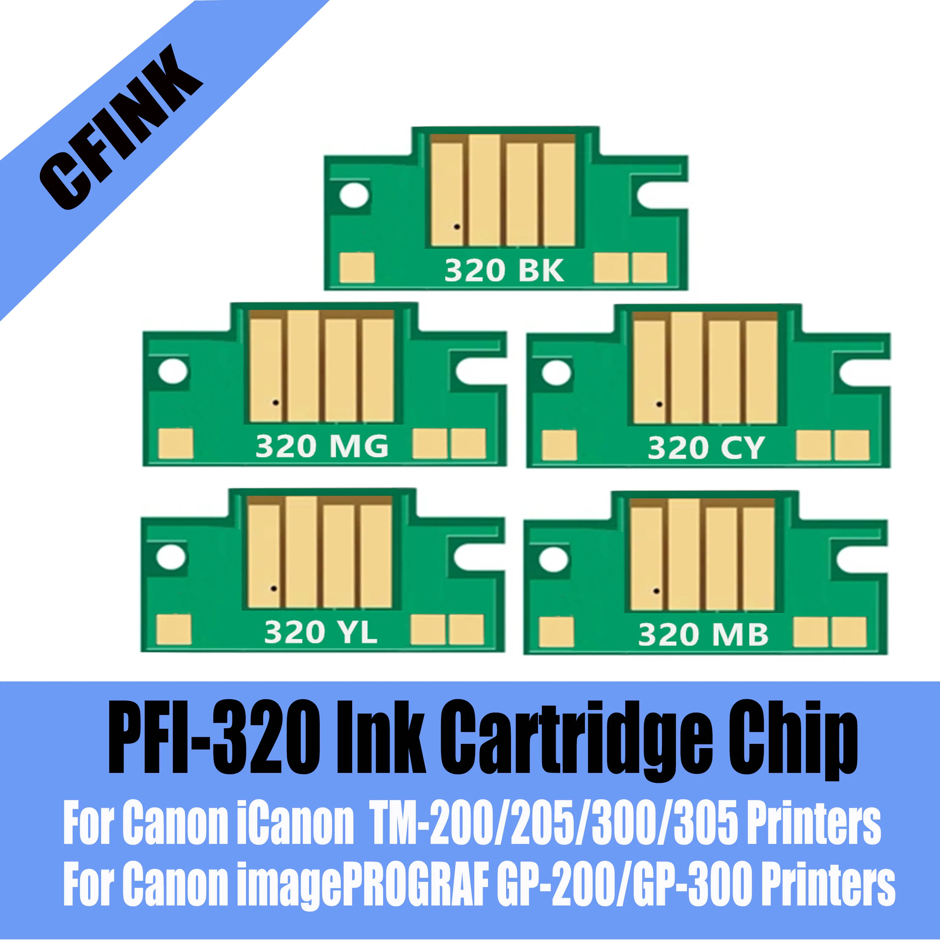 

PFI-320 Ink Cartridge Chip For Canon imagePROGRAF TM-200 TM200 TM-205 TM-300 TM-305 TM300 TM305 Printer
