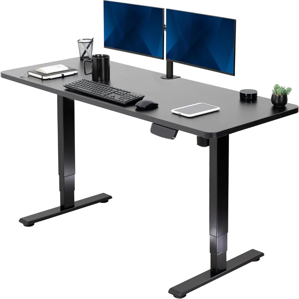 Electric 60 x 24 inch Standing Desk, Touch Screen Memory Controller Height Adjustment, 176 lb Frame Support, 2E Series,