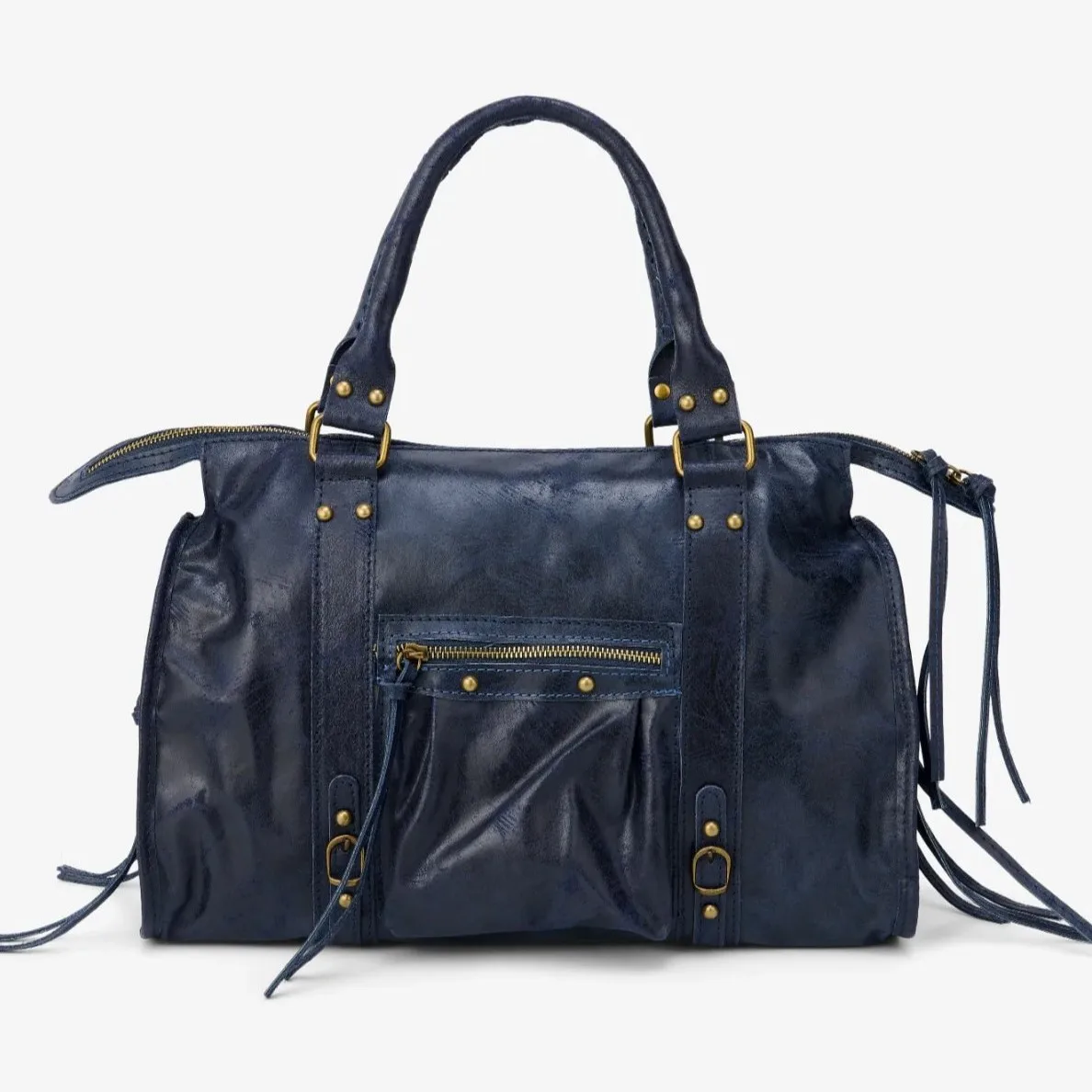 

Fashion Large Capacity Tote Bag Designer Women Handbags Luxury Vintage Soft Pu Leather Shoulder Bags Trend Motorcycle City Bag