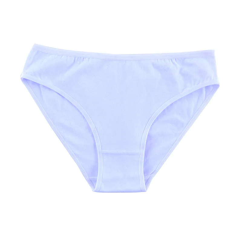 1pcs Women Panties Girl Sexy Underwear Solid Color Middle-Waisted Briefs Female Ventilation Soft Cotton Women\'s Underpants