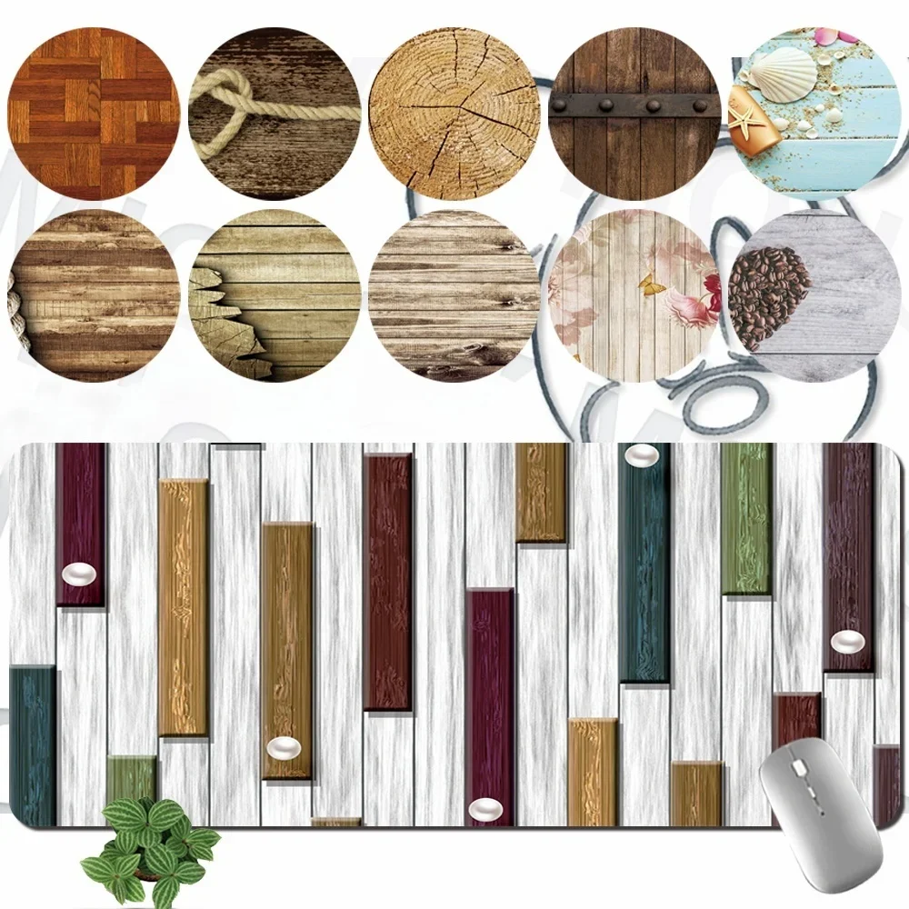 Alfombrilla de ratón grande para Gaming, alfombrilla de madera de cuero de puerco, serie de patrones para ordenador portátil, teclado de escritorio, 30x60CM, 30x80CM