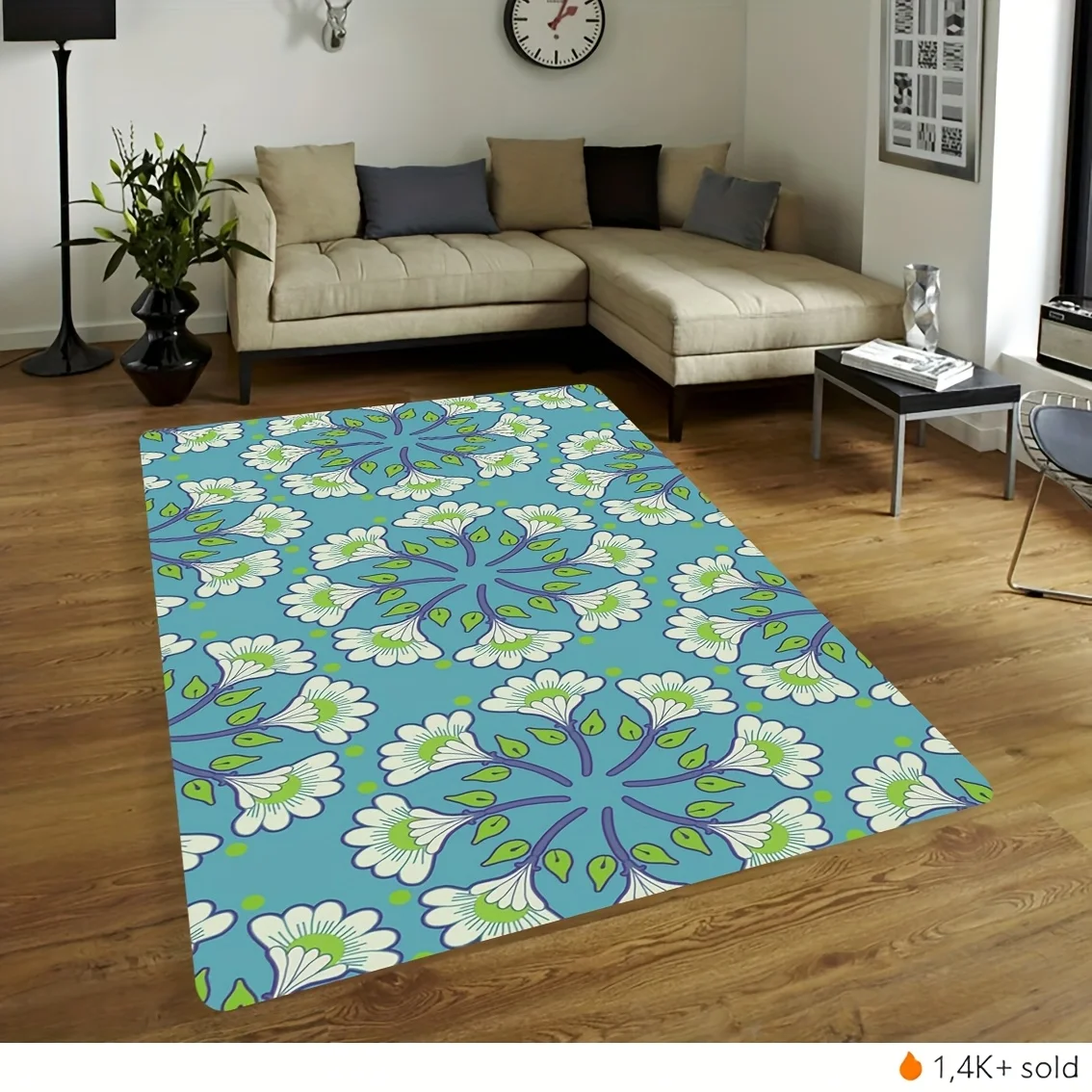 Vintage Whimsical Fantasy Graphic Floor Carpet Durable Entrance Rug For Coffee Shop Office Supermarket Store Display
