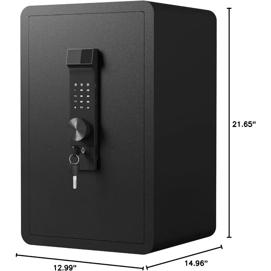 4.0 Cubic Feet High Security Fireproof Waterproof Safe with Electronic Password Lock Private Inner Cabinet Adjustable Shelves W