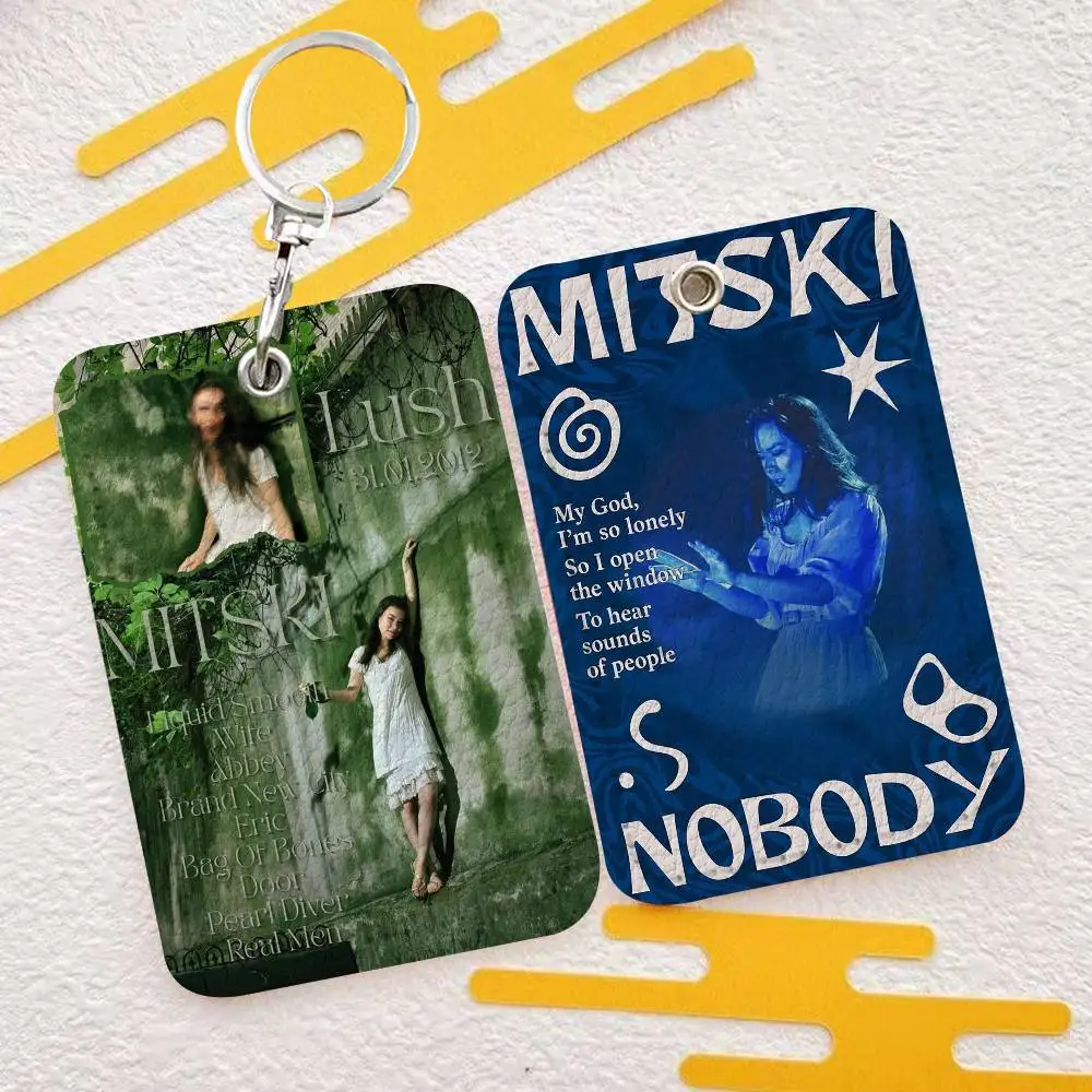

Стильный кожаный картхолдер-брелок Singer Mitski First Love Tv Girl: дорожный чехол для необходимых вещей