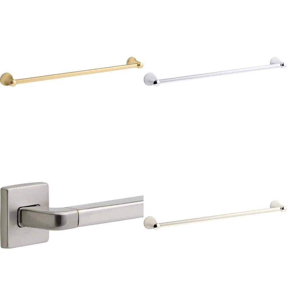 

Tempered Glass Towel Bar 24-Inch, Modern Bathroom Accessory, Wall Mounted Towel Rack, Space-Saving Design