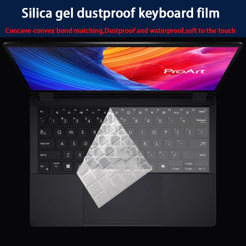 Untuk ASUS ProArt PX13 (HN7306) Film Keyboard Silikon Film Layar Laptop 13.3 Inci HD Film Pelindung Layar Sentuh Anti Biru