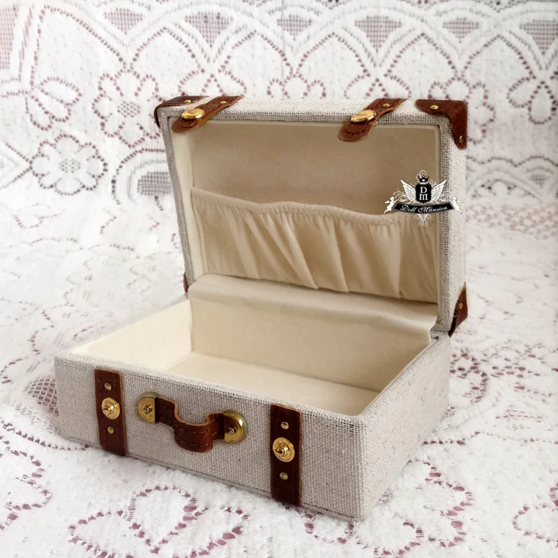 Uncle 70cm 1/3 1/4 BJD Bag SD MSD Doll Flax Retro Suitcase Box Dollfie DD EID DREAM MID DK LUTS SOOM DOD Dollmore AOD DZ AF