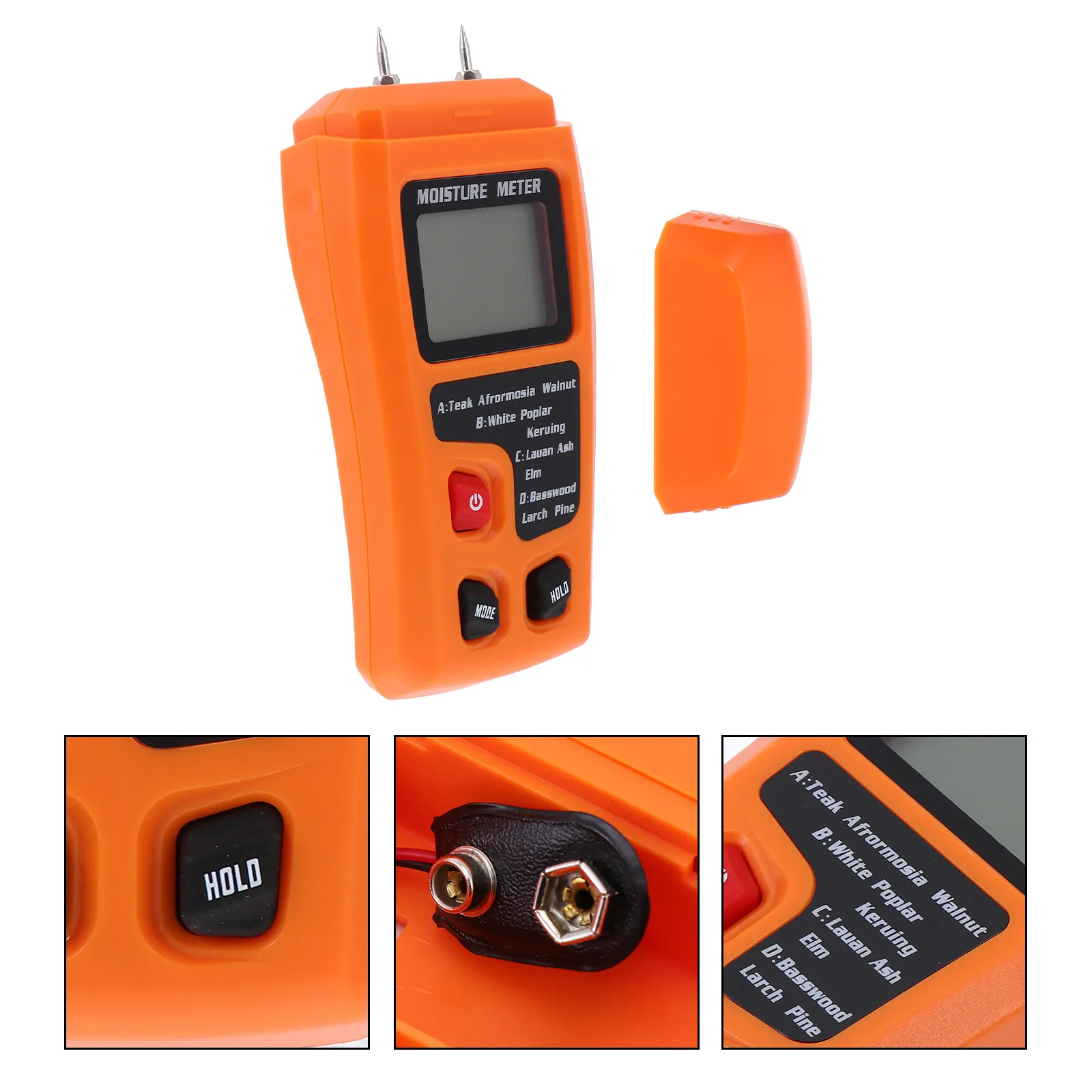 1Pcs Professional Moisture Meter Tester for Wood Wall Paper Floor Carton with LED Display Ergonomic Design Portable