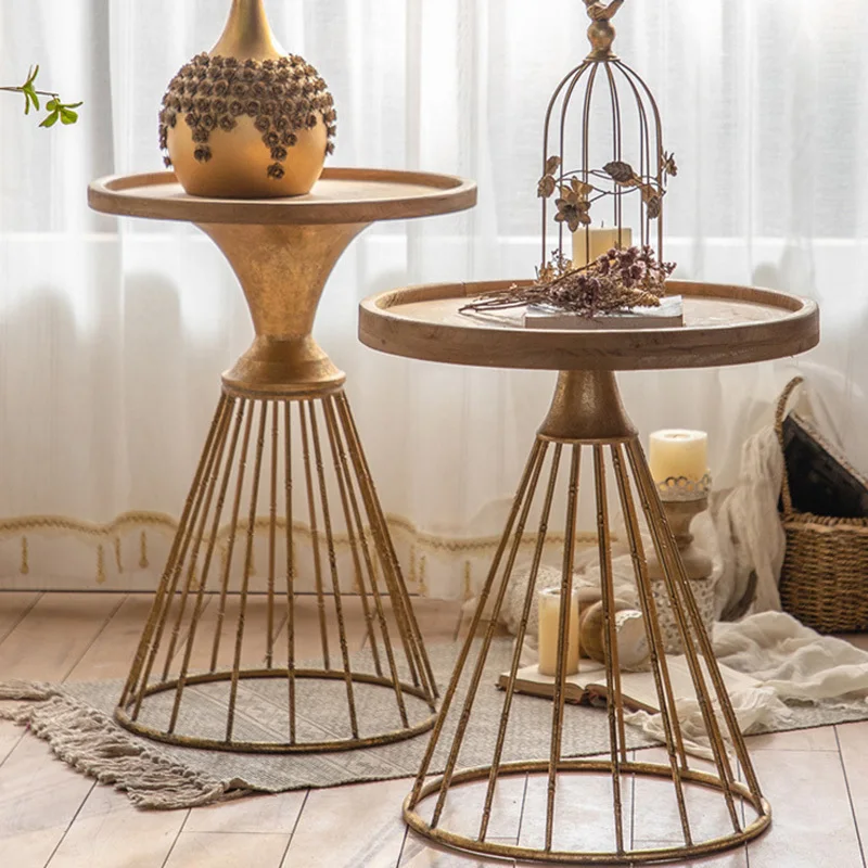 Sedentary Books Writing Table Vintage Round Minimalist Gold Table Laptop Entrance Recibidor De Entrada Mueble Balcony Furnlture