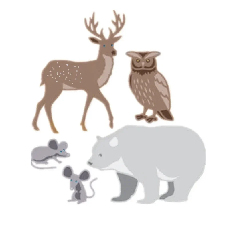 New 2022 Metal Cutting Dies Rabbit Layered Wreath Animal Frog Album Background Embossing Frames Craft Clear Stamp Scrapbooking 4
