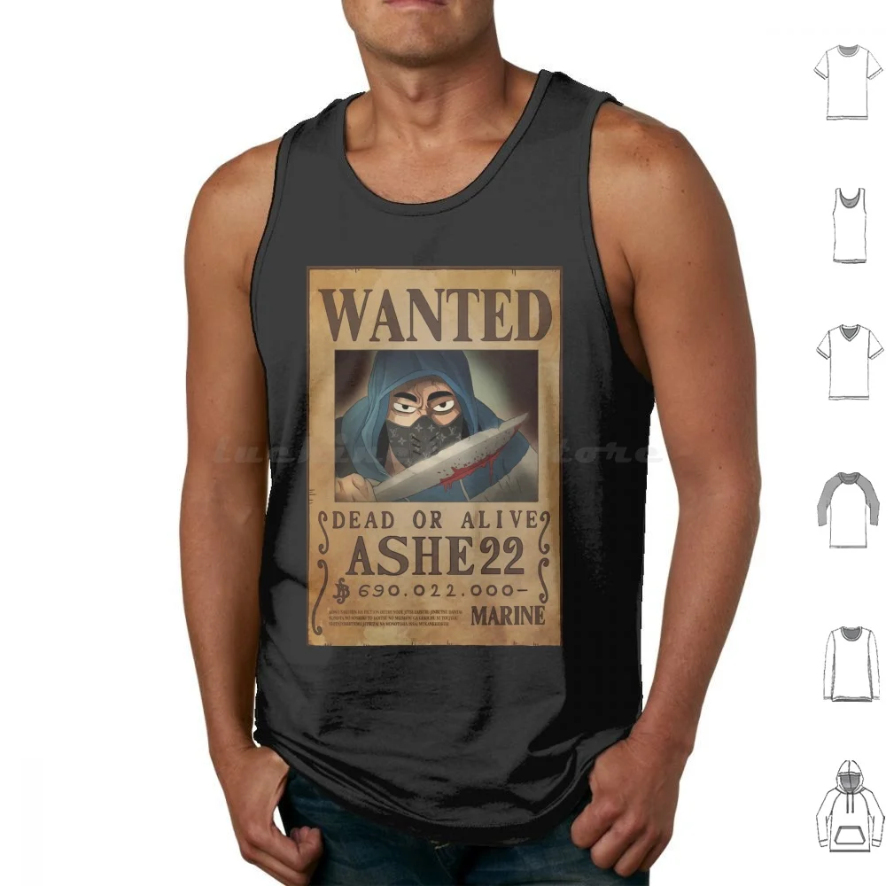 Ashe Wanted Tank Tops Vest Sleeveless Ashe Wanted 667 French Rap Freeze Corleone Lmf