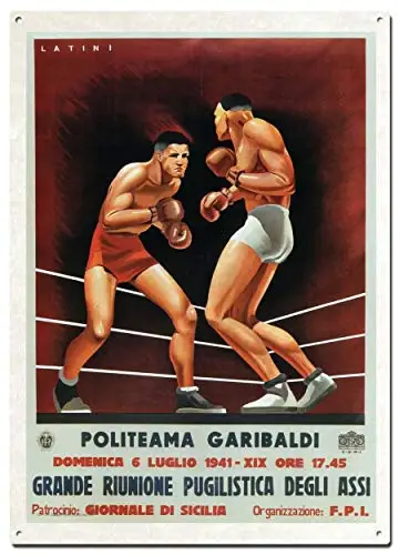 Vintage Sport Metal Tin Signs, Vintage Sport Poster, Decorative Signs Wall Art Home Decor - 8X12 Inch (20X30 cm)