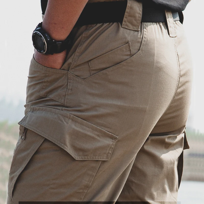 Men\'s Cargo Pants Multi Pocket Tactical Men Pants Casual Military Army Combat Trousers Waterproof Hiking Pants Plus Size 6Xl