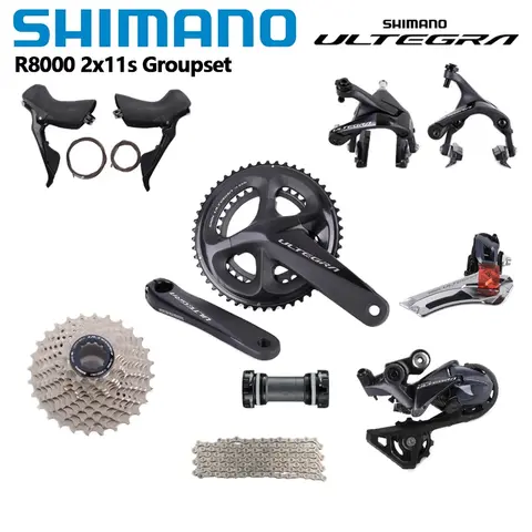 Shimano Ultegra R8000 Groupset 2x11s Road Bike Bicycle 170/172.5 52-36T 50-34T 11 22 Speed Update Ultegra 6800 Group Set