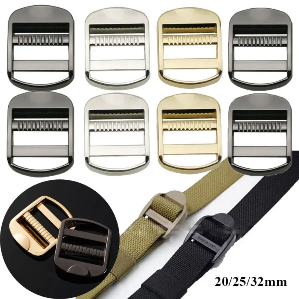 5pcs 3 Colors Metal Ladder Lock Hot sale 20/25/32mm Metal Belt Buckles Slider Adjust Buckles DIY Tactical Backpack Straps