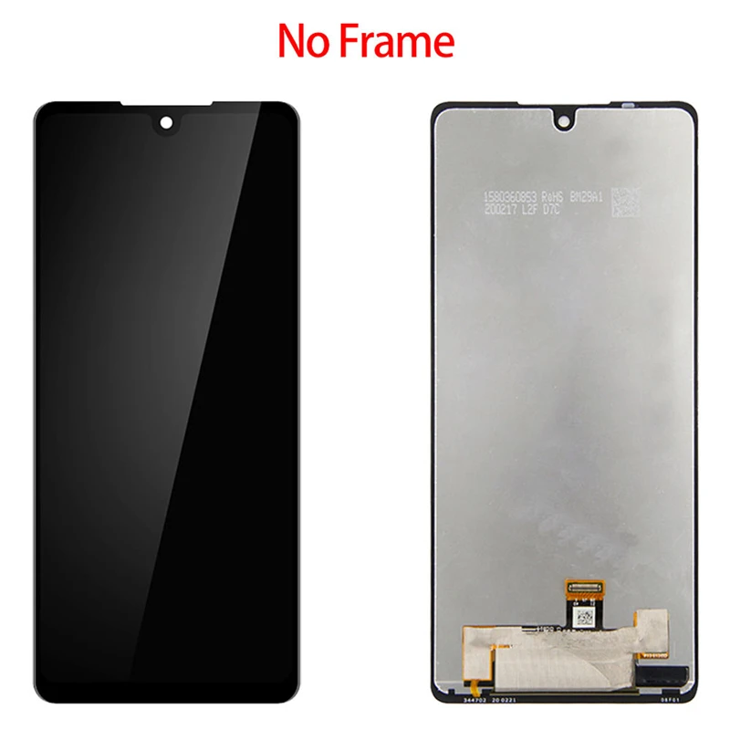 LCD For LG Stylo 6 Display Touch Digitizer Assembly Q730 Screen with Frame Replacement Parts Silver Blue Black