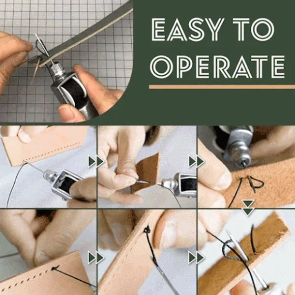 DIY Hand Sewing Machine Waxed Thread for Leather Leather Sewing Tool Leather Craft Edge Stitching Belt Strips Shoemaker Tools