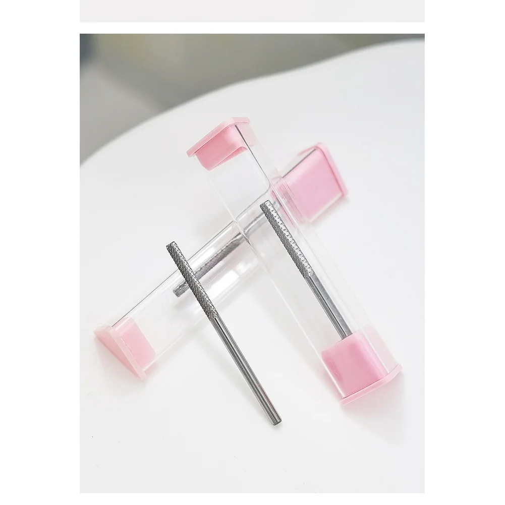 High-Concentricity Steel Grinding Rod for Nail Drills Used in Cuticle Cleaning and Nail Shaping 4.4x0.24cm Pink Build