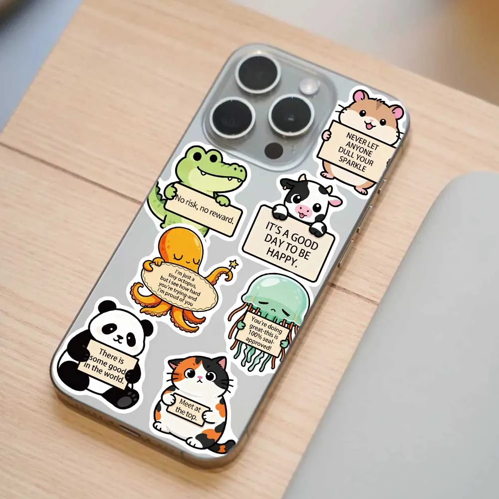 50 قطعة دعم عاطفي مضحك الحيوانات ملصق الكرتون الباندا القرد ملصق مائي DIY بها بنفسك مجلة مذكرات محمول الأمتعة ملصق للهدايا في سن المراهقة #5