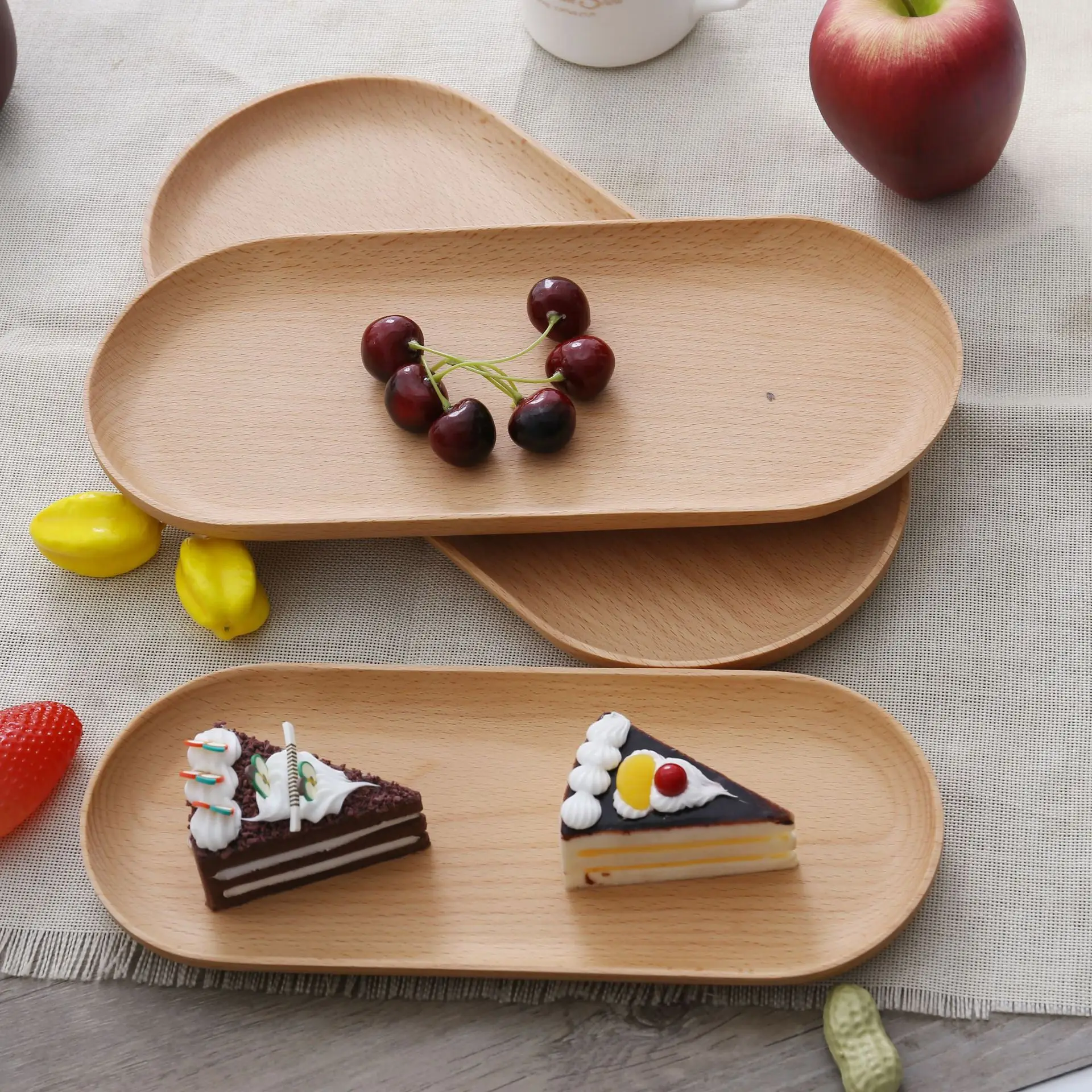 

Natural Wood Oval Mini Tray Multi Purpose Small Serving Plate For Jewellery Keys Coins Desserts And Cheese Stylish Table Decor