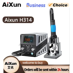 JCID Aixun H314 1400W High Power Intelligent Hot Air Gun Soldering Station Digital BGA Rework Heating Station with 4 Nozzles