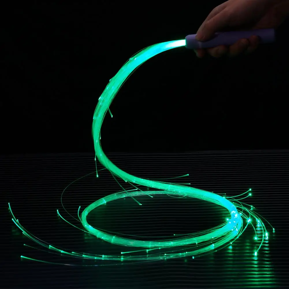 LED-Glasfaser-Peitsche für Raves, 5,6 Fuß 360° ° Schwenkbarer Pixel Whip Dance Space Whip (7 Farben 4 Modi) für LED-Lichtshows und EDM-Tanzfestivals – Detail 14