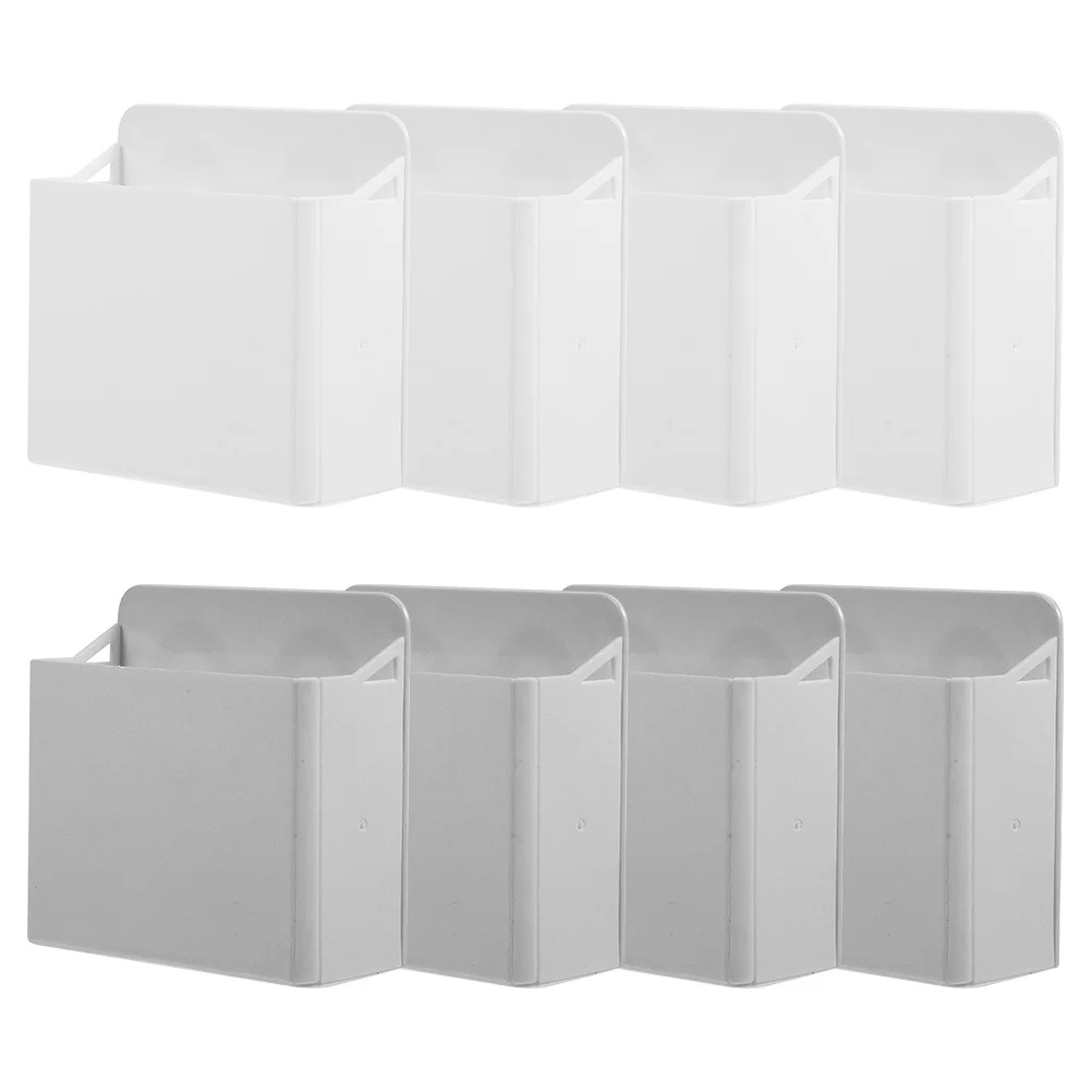 

8Pcs Marker Pen Holders Suction Cup Whiteboard Pencil Organizer ABS Storage Box Office Desk Stationery Holder White Board Holder
