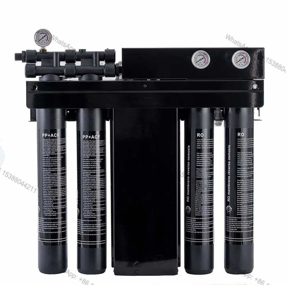 Hot Commercial-grade 2000GPD Self-Cleaning 4-stage Filtration Wall-mounted Reverse Osmosis Water Filter System for Cafes Home