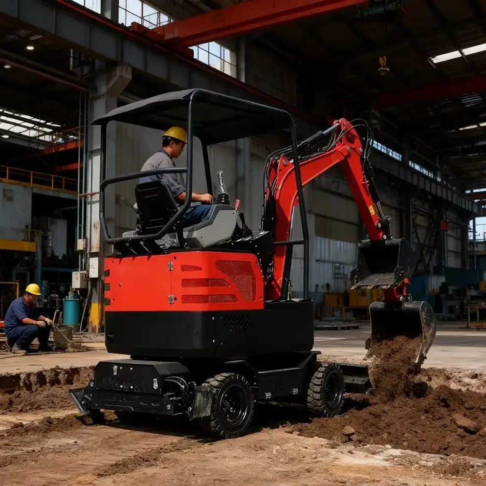 

Hot selling wheeled mini excavator multifunctional wheeled small excavator used for construction excavation and loading