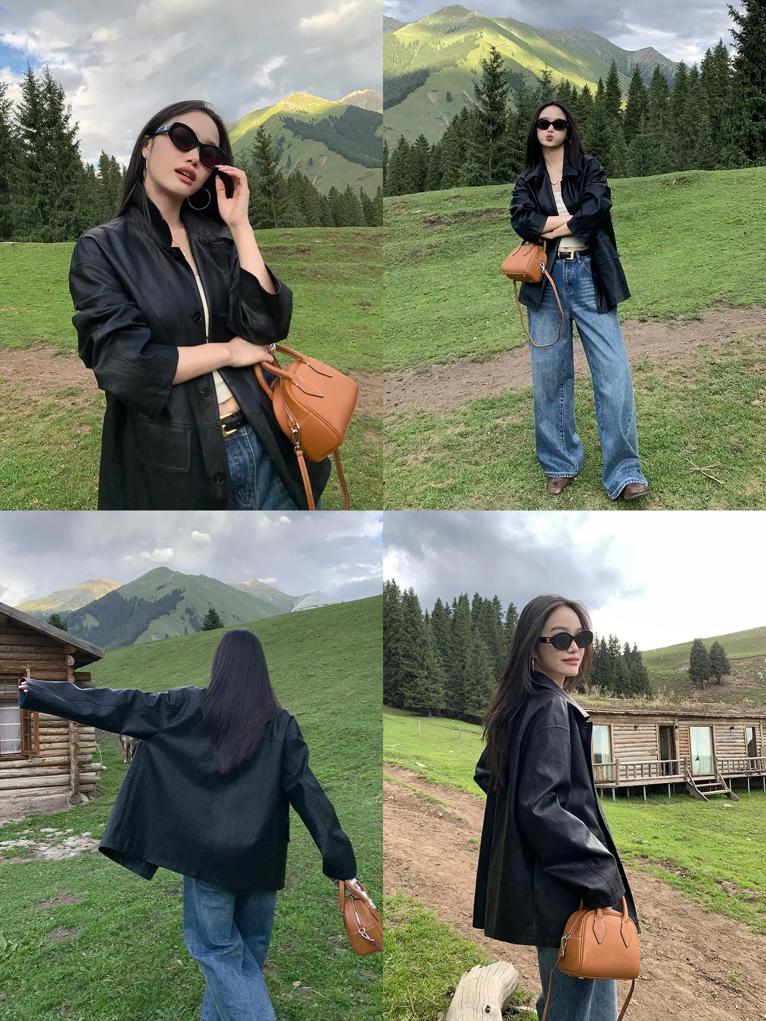 プスメデ ブラ レザー ジャエット レディース ルーズ スリミング デザイン ストリート スレ ロング スベ コート ケッツ付き レギュラーフィット PUレザー