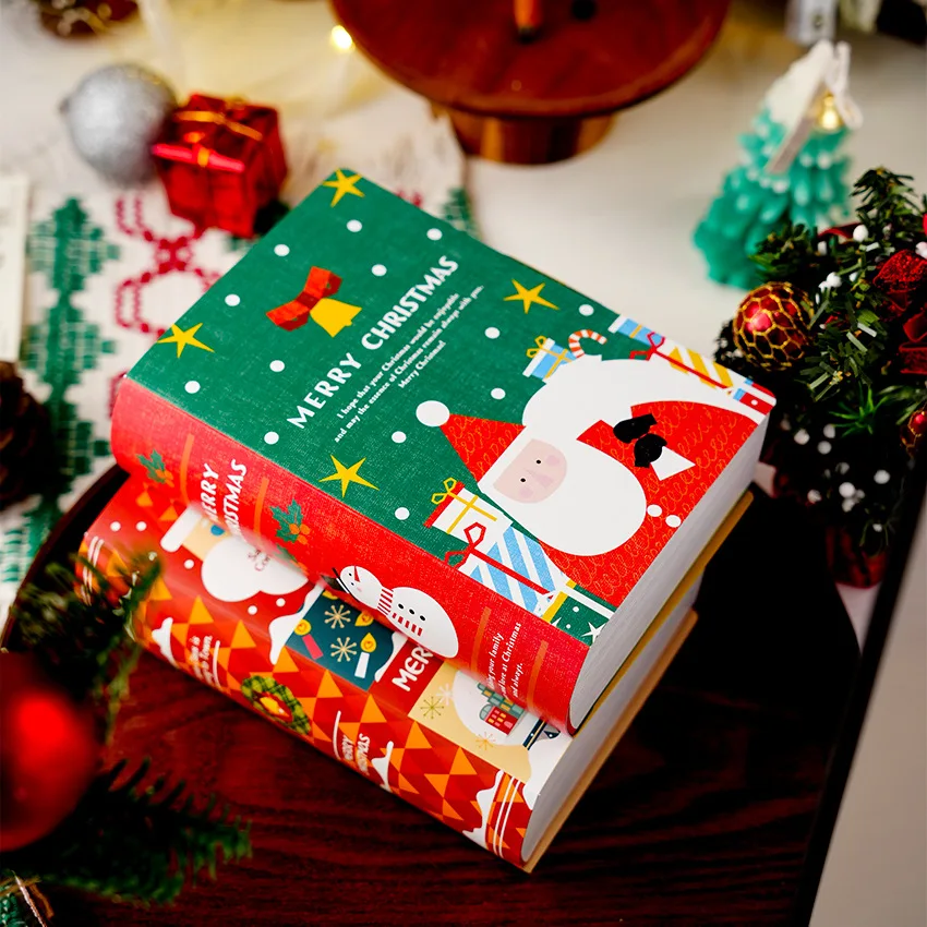 Weihnachten Süßigkeiten Geschenk Box Cartoon Nette Santa Claus Buch Geformt Schokolade Verpackung Box Navidad Neue Jahr Party Dekoration Lieferungen