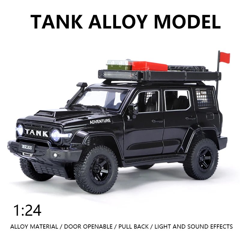 

1:24 Ta 300 nk Modified SUV Alloy Model Car Toys Boys Sound Light Diecast Metal Vehicle Hot Wheels Fast Furious Premium Collect