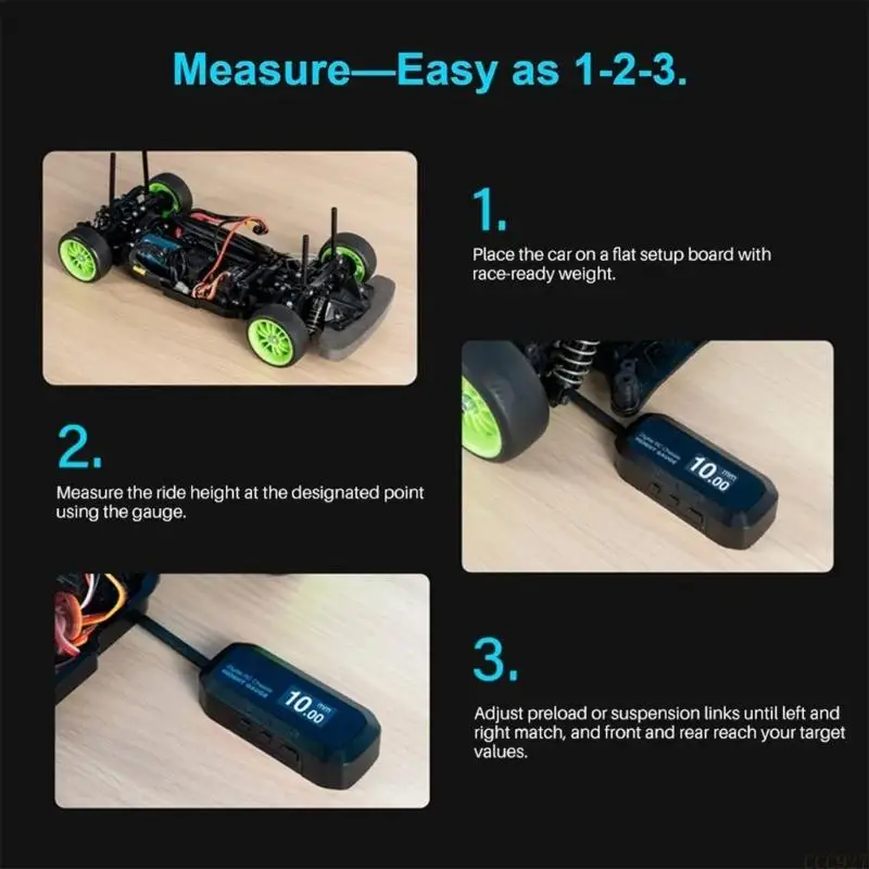 B03F Digital Toy Ride Height Gauge With 0.1M Precisions For Accurate 2 To 38Mm Measurement Calibration Tool