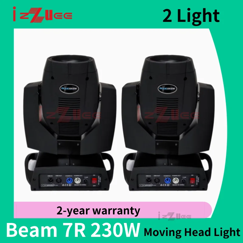 0 TAX 2PCS Lyre Beam 230W 7R Moving Head Light /Flight Case Beam 7R Beam Moving Head 7R Beam 230W Beam DJ Disco 230W 7R LED