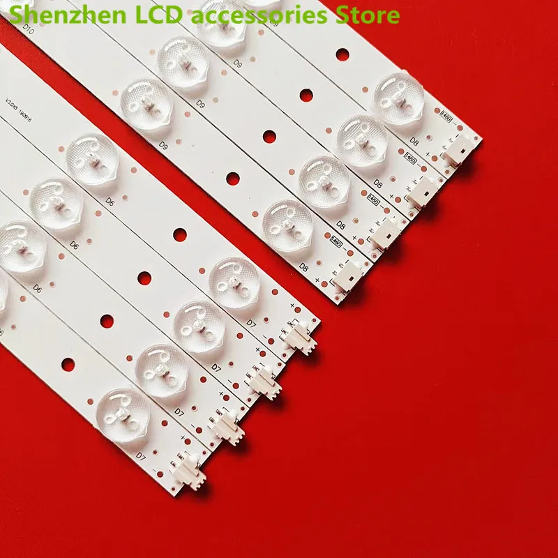 Striscia di retroilluminazione a LED PER Sanyo Plc-39PRO5000 LE100N8FM 180-W00-39000H IC-B-HWT39D060R IC-B-HWT39D060L 3V 14LED 389 MILLIMETRI 100% NUOVO