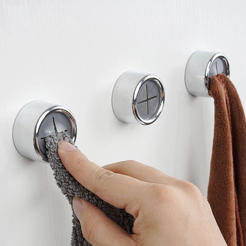 Creative Small Hook Towel Plug Holder Wall Mounted Bathroom Organizers Towel Hooks Storage Rack Kitchen Rags Dishcloth Clips