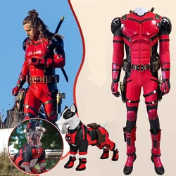 2024 Halloween New Movie DP3 Mr. Pool Warrior Cosplay Costume Red Jumpsuit Dog Costume Boots Belt To Choose Custom Made