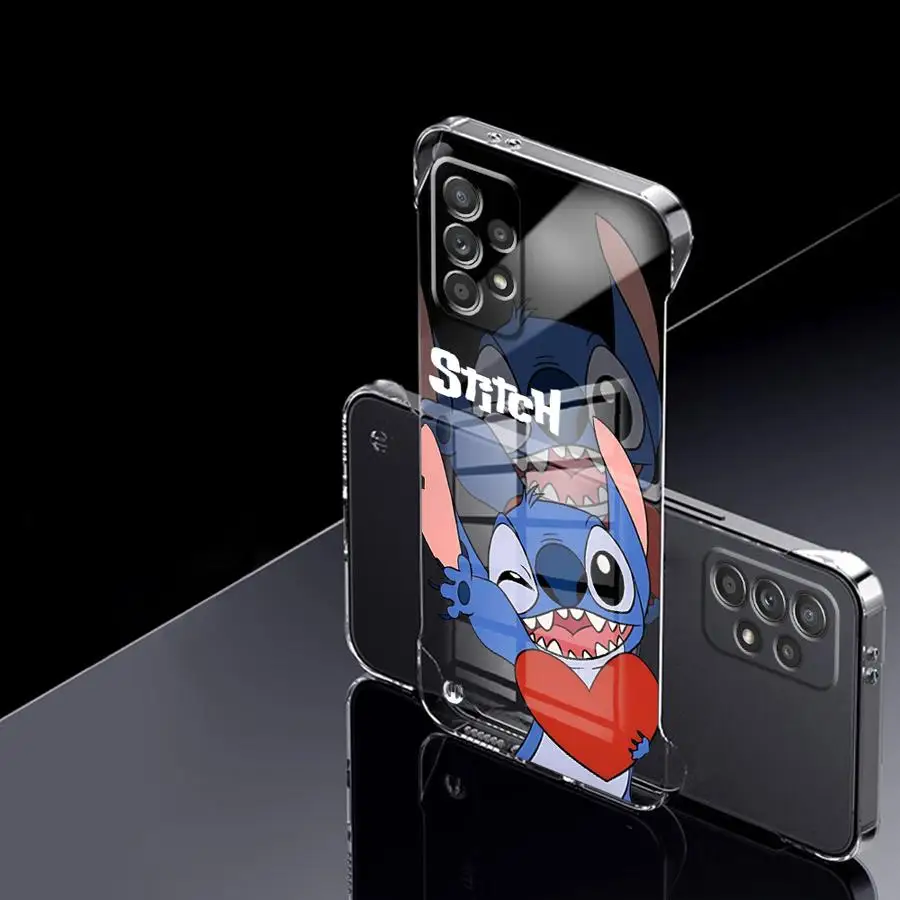 Disney Stitch Angle Lover Phone Case for Galaxy A13 A14 A15 A52  4G 5G A23 A51 A24 4G A33 A34 A52s A53 A54 A55 5G