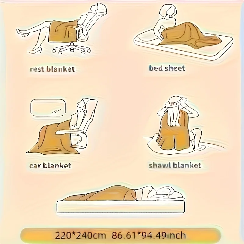 قطعة واحدة من بطانية صوف شيربا المرجحة - ناعمة ودافئة من فرو الأرنب الصناعي، مفرش سرير معاصر مخطط باللونين البيج والأبيض للسرير