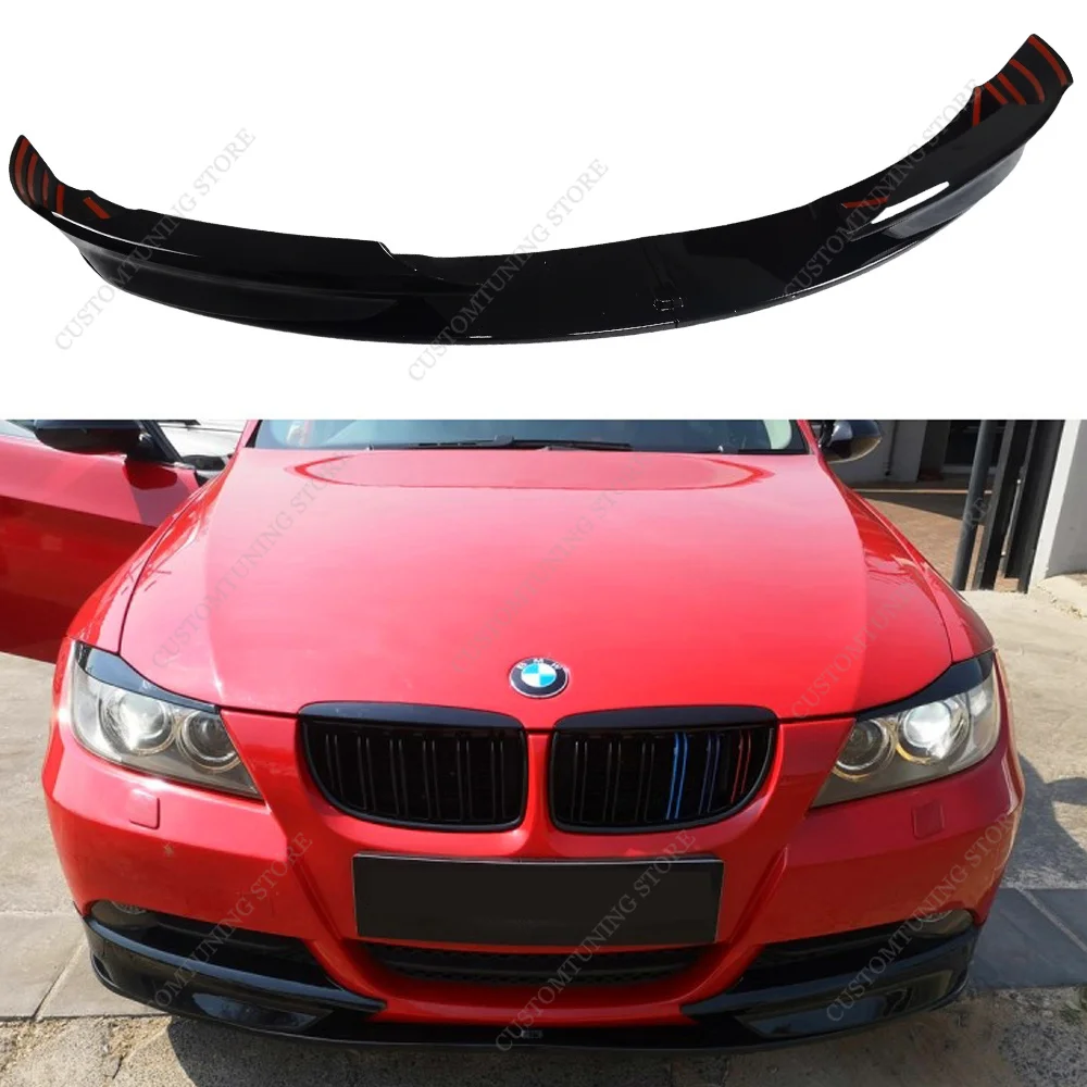 For BMW E90 E91 Front Bumper Lip Splitter Diffuser Fog Lamp Trim 335i 335d 330d 330i 325i 320d Pre-Lci 2005-2008 Bodykits Tuning