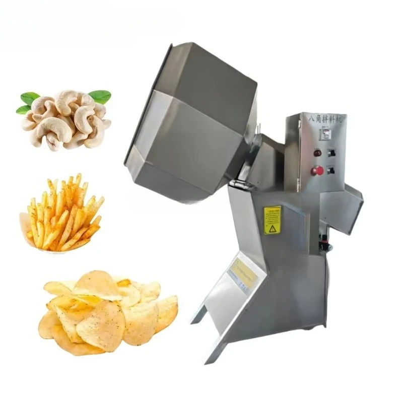 

Certified large-capacity snack food seasoning machine/octagonal seasoning machine/nut snack candy peanut making machine
