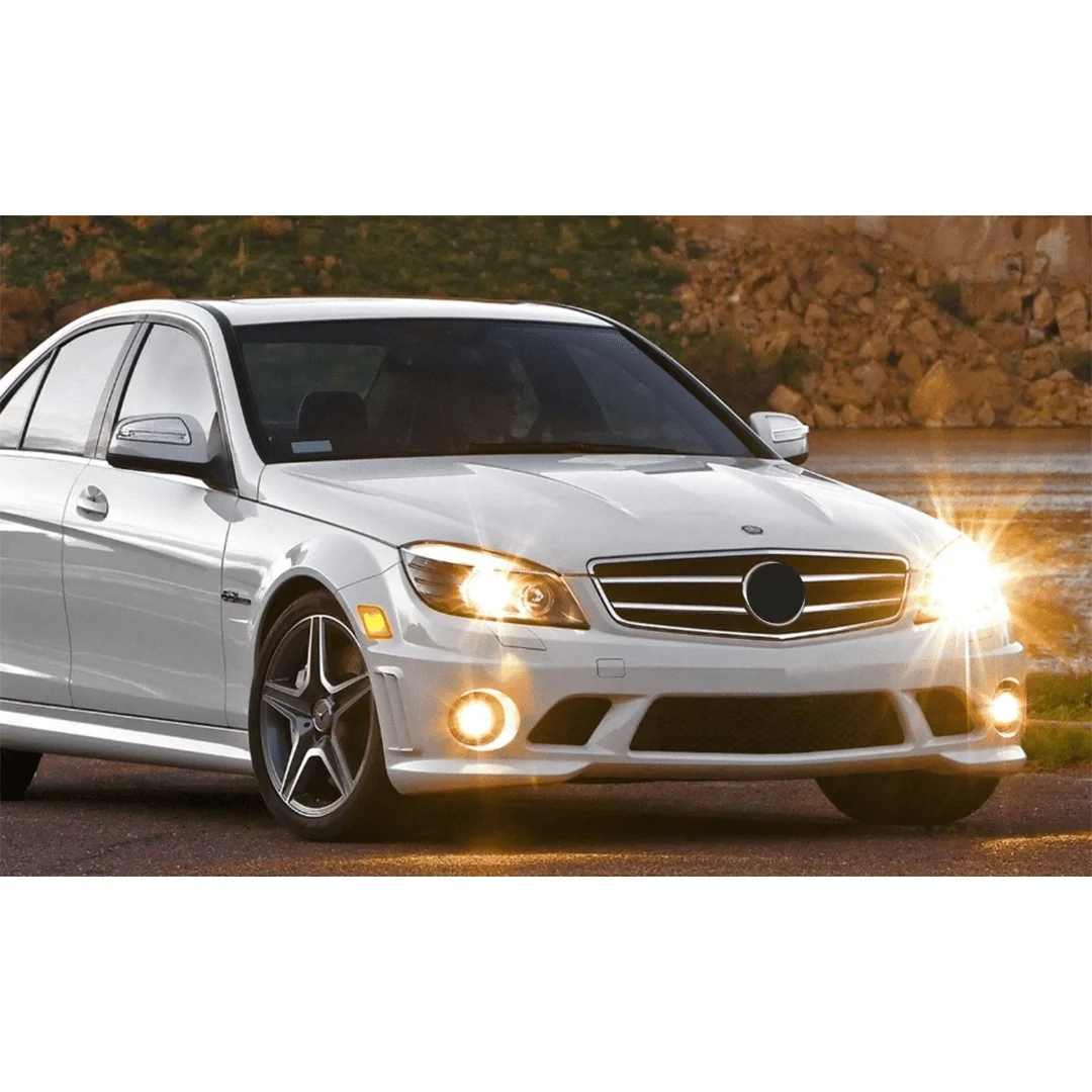 Glossy Black Mesh Front Grille For Mercedes Benz W204 C63 2008-2014 C Class Upgrade Styling Accessories view 3