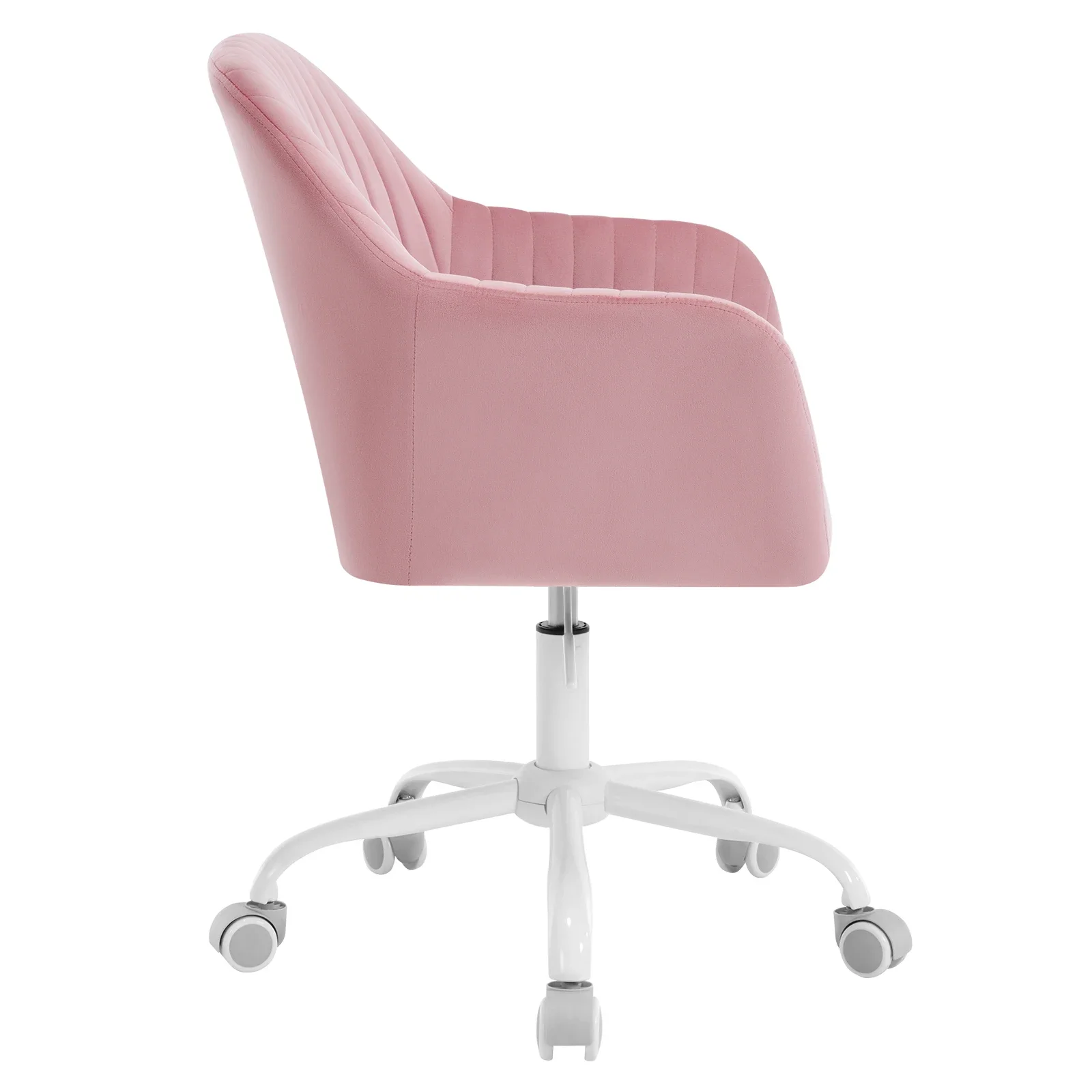 WOLTU Samt-Bürostuhl mit Armlehnen, Rollen, anhebbar, Gaming-Stühle mit hoher Rückenlehne, höhenverstellbar, ergonomischer Arbeits- und Make-up-Stuhl – Detail 5