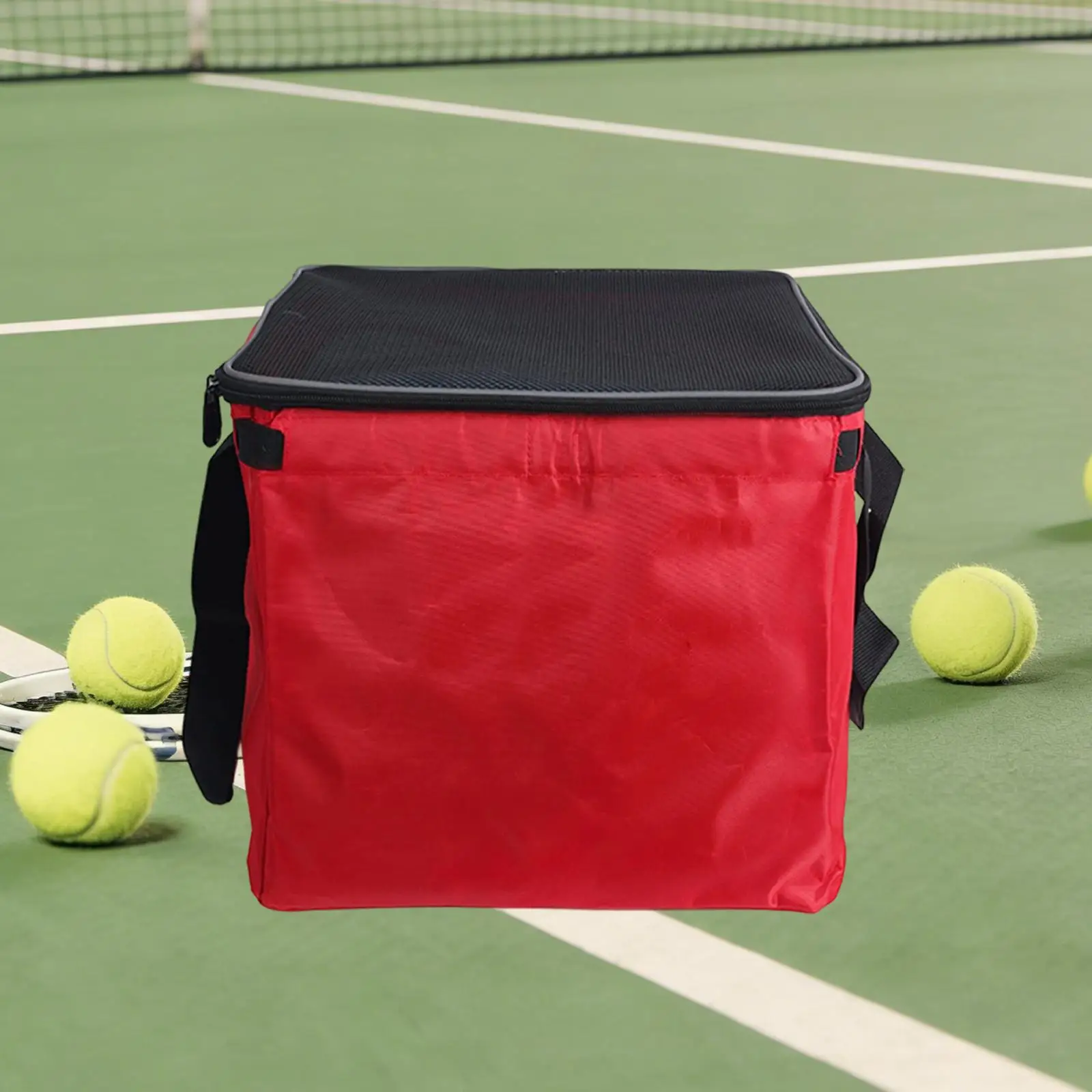 Tennis Ball Cart Holder Durable Oxford Cloth Ball Collector Basket for Practice and Coaching