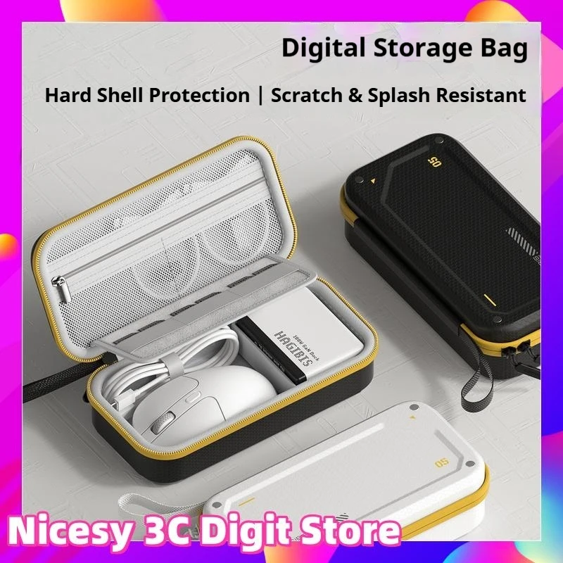 

mouse storage bag portable mouse bag EVA hard anti drop and pressure resistant PU leather fabric waterproof wear-resistant