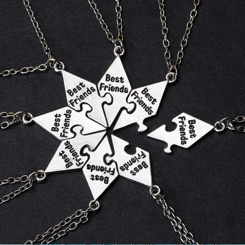 3/4/5/6/7/8/9/10PCS Best Friend Good Friends Necklace Friendship Letter BFF Pendant Necklace Fashion Graduation Ceremony Gift