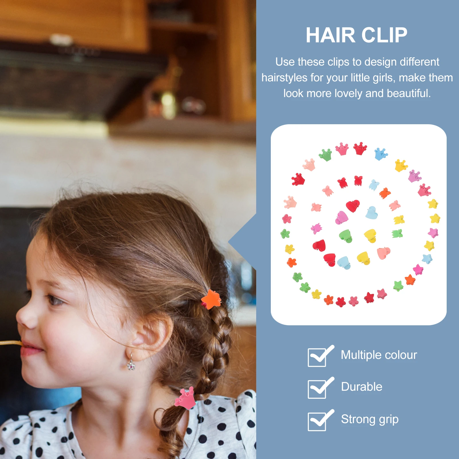 

50pcs Hair Claw Hair Clip Clip Mini Claw Jaw Grip Small Baby Plastic Kids Clamp Toddler Stylish Durable Anti Skid