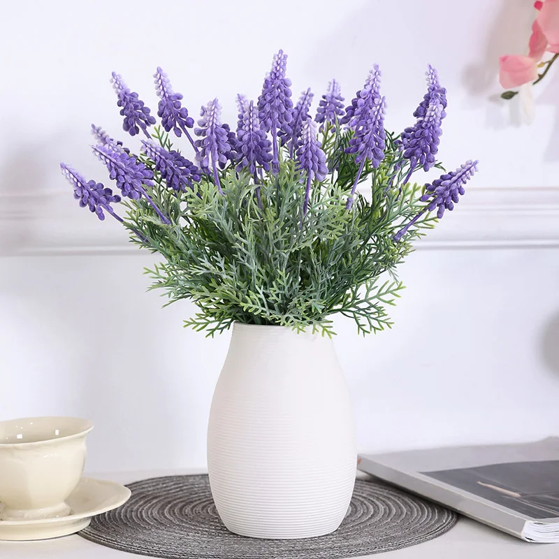 2pcs/5pcs-35CM simulation 5 head pink Korean lavender tree, home decoration, tabletop decoration, realistic, artificial lavender