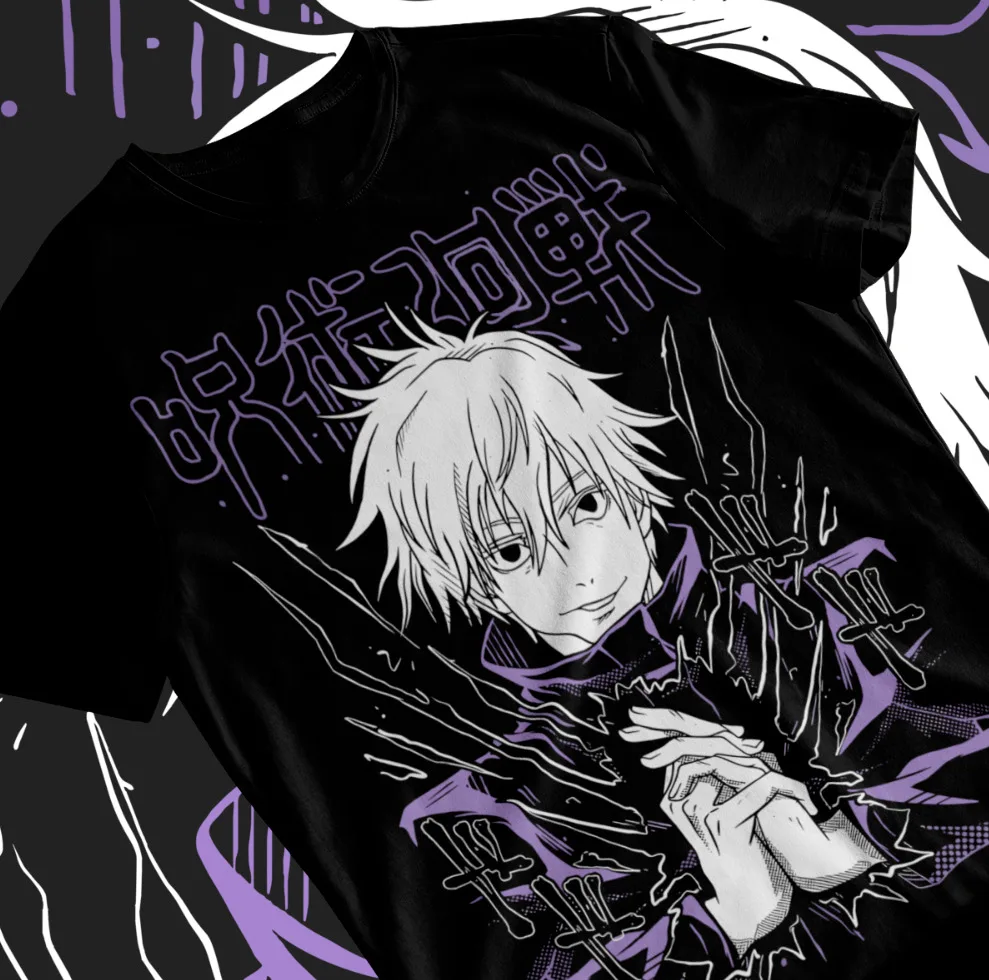 

Jujutsu Kaisen Gojo Satoru T-Shirt Anime Manga Unisex Shirt Soft Tee All Sizes